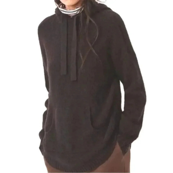 Madewell Wilmington Alpaca Wool Blend Hoodie Sweater in Heather Raisin - Picture 2 of 13